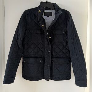 J. Crew navy quilted jacket